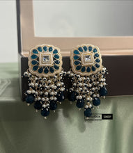 Load image into Gallery viewer, Kundan Polki Pearl Jhumka earrings
