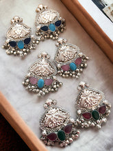 Load image into Gallery viewer, 92.5 Silver coated german silver Earrings with ghungroo
