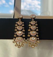 Load image into Gallery viewer, 22k gold plated Tayani dangling Earrings
