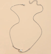 Load image into Gallery viewer, Silver pearl  Chain simple necklace IDW
