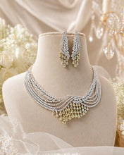 Load image into Gallery viewer, Yellow Citrine Solitaire Tassel Real Looking Premium Necklace set
