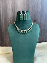 Load image into Gallery viewer, Dainty Tayani Baguette premium Gold plated necklace set
