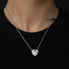 Load image into Gallery viewer, Heart Silver Valentine Premium Solitaire Pendant necklace set
