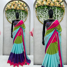 Load image into Gallery viewer, ALIA BHATT Series Multicolor strips Saree
