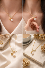 Load image into Gallery viewer, Shraddha Kapoor DEMI FINE PVD 18k gold plated Jacket Golden Stainless steel Pearl necklace
