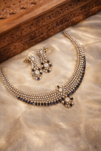 Load image into Gallery viewer, Premium Cz dainty ethnic Temple Necklace set
