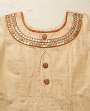 Load image into Gallery viewer, Mirror silk anarkali dress long gown silk
