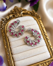 Load image into Gallery viewer, American Diamond Cz Stone C Shaped Earrings
