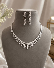 Load image into Gallery viewer, Solitaire Dainty Single Line Tennis Necklace set

