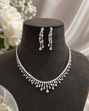 Load image into Gallery viewer, Solitaire Dainty Single Line Tennis Necklace set
