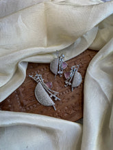Load image into Gallery viewer, Cz Silver American Diamond Pendant set
