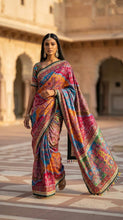 Load image into Gallery viewer, VIRAL SAREE MIRROR PAKISTANI AJRAKH PRINT SAREE
