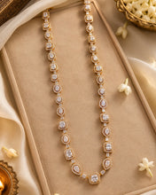 Load image into Gallery viewer, Single Line Diamond Solitaire Looking Tennis Necklace set
