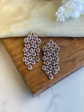 Load image into Gallery viewer, Invisible American Diamond Solitaire Dangling Earrings

