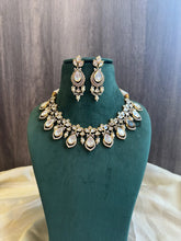 Load image into Gallery viewer, Premium Tayani gold plated Victorian Finish Necklace set with  maangtikka
