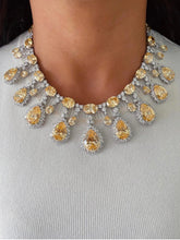 Load image into Gallery viewer, Premium Citrine silver Grand Solitaire Necklace set
