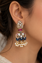 Load image into Gallery viewer, Premium Moissanite Elephant Jhumka earrings
