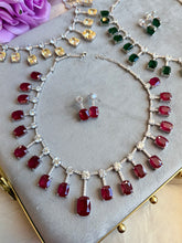 Load image into Gallery viewer, Solitaire Tassel Real Looking Premium Necklace set
