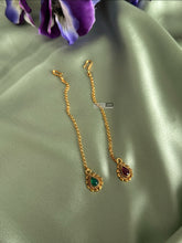 Load image into Gallery viewer, Golden Kemp Stone matte finish Dainty Maangtikka Temple jewelry
