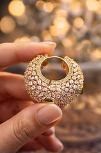 Load image into Gallery viewer, Evergreen Premium Solitaire Lookalike American Diamond Cz Hoops
