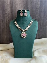 Load image into Gallery viewer, Dainty Tayani premium Gold plated Doublet necklace set
