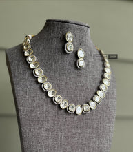 Load image into Gallery viewer, Simple Dainty moissanite Stone Necklace set
