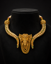 Load image into Gallery viewer, Moissanite Premium Ganesha Gold Plated Necklace set
