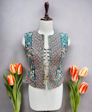 Load image into Gallery viewer, Embroidery Jungle theme Jacket Koti Blouse 36-40
