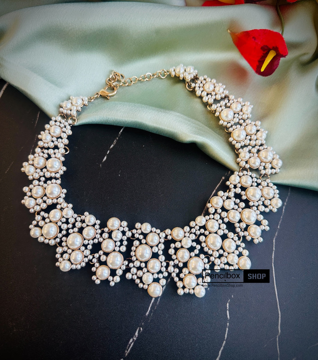 Pearl Statement Red carpet women necklace IDW