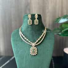 Load image into Gallery viewer, Tayani Gold plated Premium Cz Embedded Necklace set
