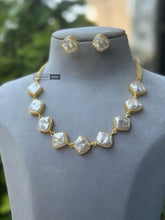 Load image into Gallery viewer, Contemporary Designer Natural White Stone Necklace set
