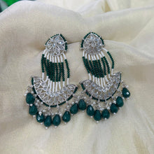 Load image into Gallery viewer, Kundan Hydro Pearl Long Drop Earrings
