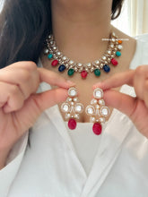 Load image into Gallery viewer, Multicolor Premium Doublet Moissanite Necklace set
