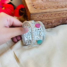 Load image into Gallery viewer, German Silver Cuff Adjustable Single piece kada
