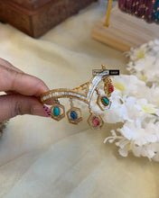 Load image into Gallery viewer, Moissanite Openable Baguette Multicolor Kada Bracelet
