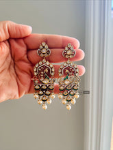 Load image into Gallery viewer, Premium Tayani 22k Gold Plated Peacock Dangling Earrings
