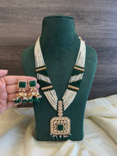 Load image into Gallery viewer, Tayani 22k gold plated Mala Long necklace set
