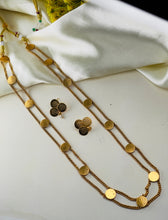 Load image into Gallery viewer, Lakshmi ji Coin Long Dainty Temple Necklace set
