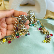 Load image into Gallery viewer, Mirror Jhumka Set with Sahara
