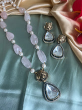Load image into Gallery viewer, Jaguar long  Natural stones doublet Stylish necklace set
