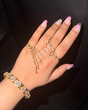 Load image into Gallery viewer, Gold Star Solitaire Adjustable HandCuff Celebrity

