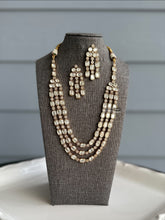 Load image into Gallery viewer, Layered 22k gold plated Three layer Tayani Premium Necklace set
