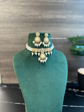 Load image into Gallery viewer, Tayani Meenakari 22k gold plated Simple Dainty Choker necklace set
