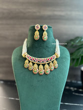 Load image into Gallery viewer, Kundan Designer Meenakari Pearl Necklace set
