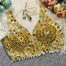 Load image into Gallery viewer, Colors - 38 to 42 Mirror Metallic Navratri Blouse
