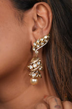 Load image into Gallery viewer, Premium Tayani 22k Gold Plated Drop Jhumka Dangling Earrings Earcuff
