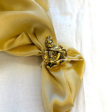 Load image into Gallery viewer, Golden Brass Krishna Big Statement Ring Temple jewelry
