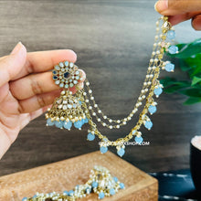 Load image into Gallery viewer, Mirror Jhumka Set with Sahara
