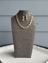 Load image into Gallery viewer, 22k Gold plated Tayani Single line Necklace set
