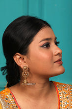 Load image into Gallery viewer, Golden Dainty Ethnic Jhumka Earrings

